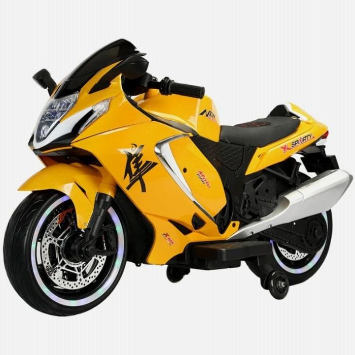 Yellow Big Size Hayabusa Kids Electric Ride-On Bike